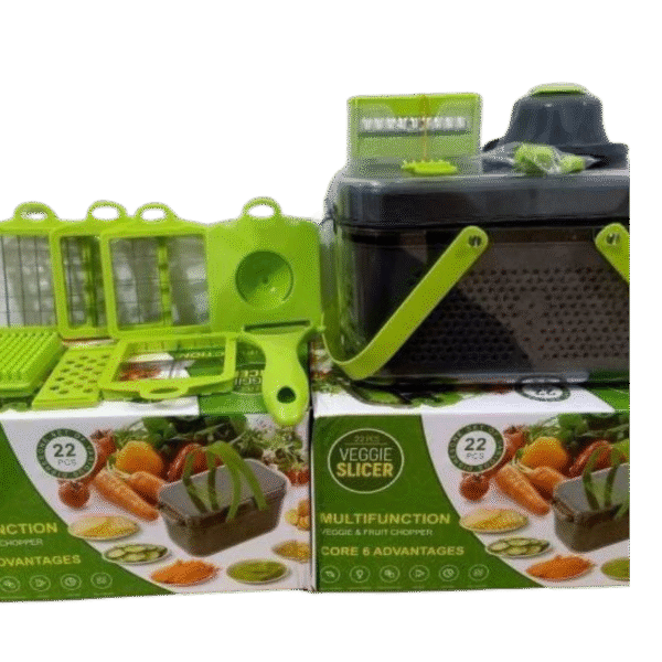 ⁦قطاعة خضروات متعددة الوظائف - Veggie Slicer | 22 قطعة لتسهيل تحضير الطعام في مطبخك⁩ - الصورة ⁦3⁩