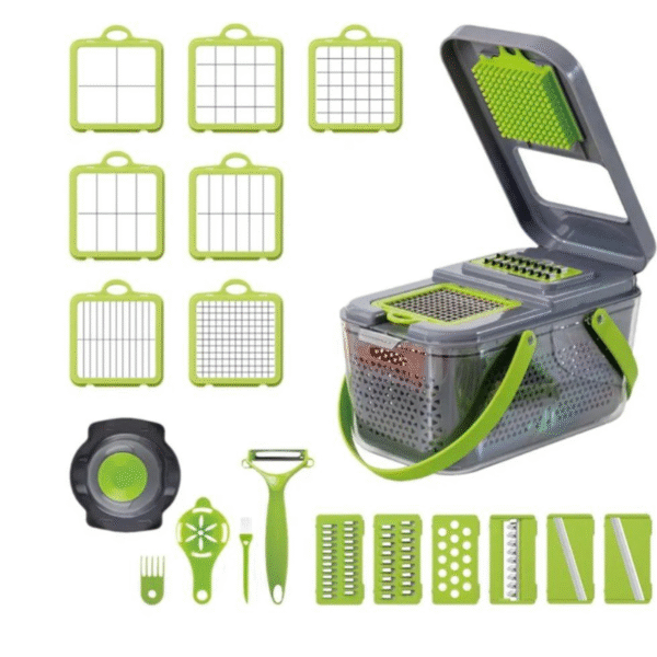⁦قطاعة خضروات متعددة الوظائف - Veggie Slicer | 22 قطعة لتسهيل تحضير الطعام في مطبخك⁩ - الصورة ⁦4⁩