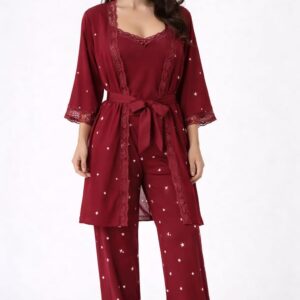 بجامة حريمي 3 قطع – راحة وأناقة