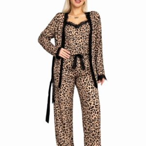 بجامة 3 قطع ليوبارد Premium – خامة قطن ليكرا عالية الجودة | Limited Edition