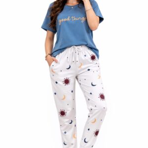 طقم بيتي ستايل كاجوال بخامة سنجل قطن ليكرا Premium