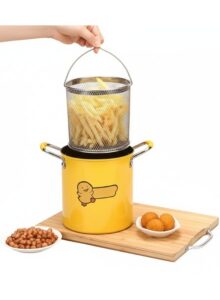 "حلة تحمير بطاطس، مقلاة هوائية وصحية، تحمير سريع بدون زيت أو بزيت قليل، سهلة الاستخدام والتنظيف