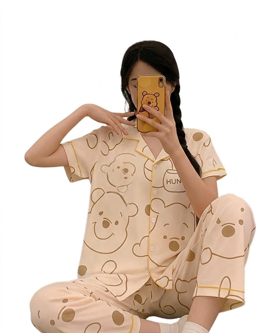 "بيجامة قطعتين كلاسيك (بزراير) - كولكشن صيف 2026" - الصورة 3